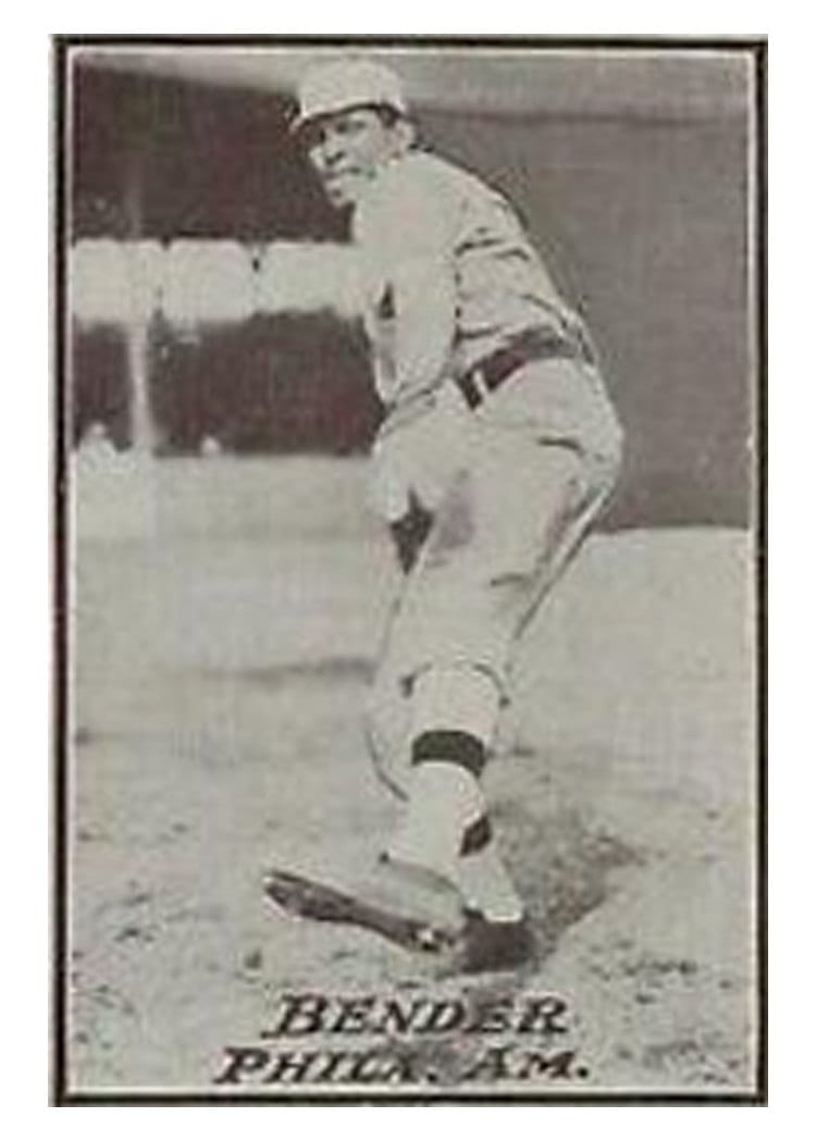 1913 Tom Barker Game Chief Bender card