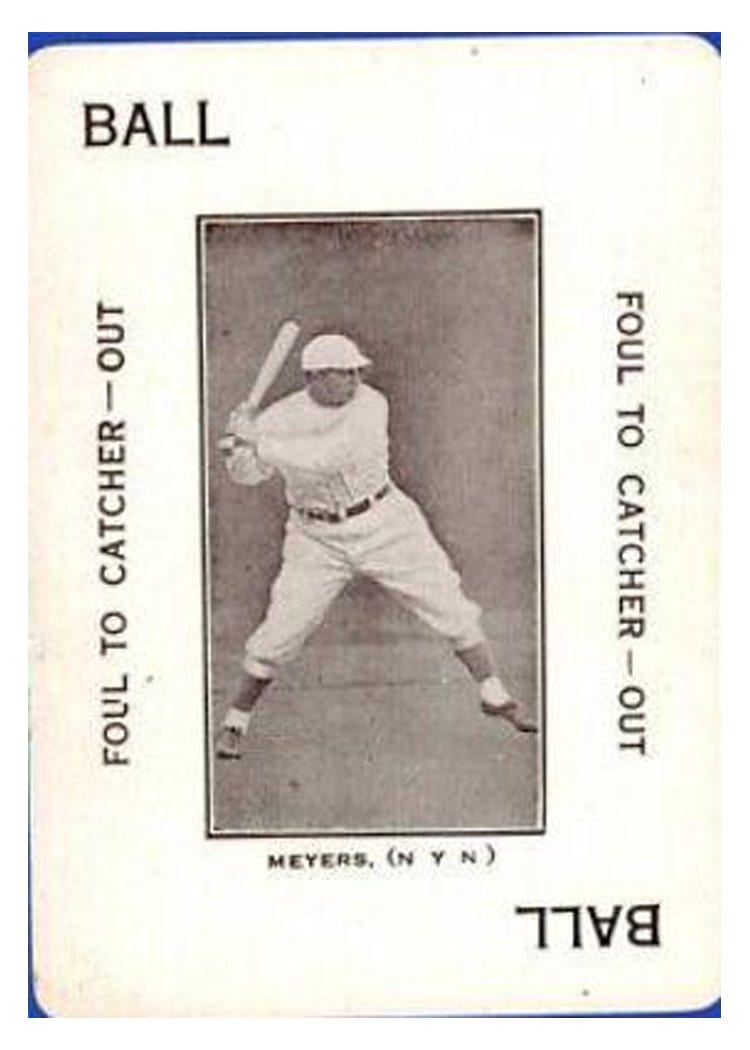 1914 Polo Grounds Game Chief Meyers card