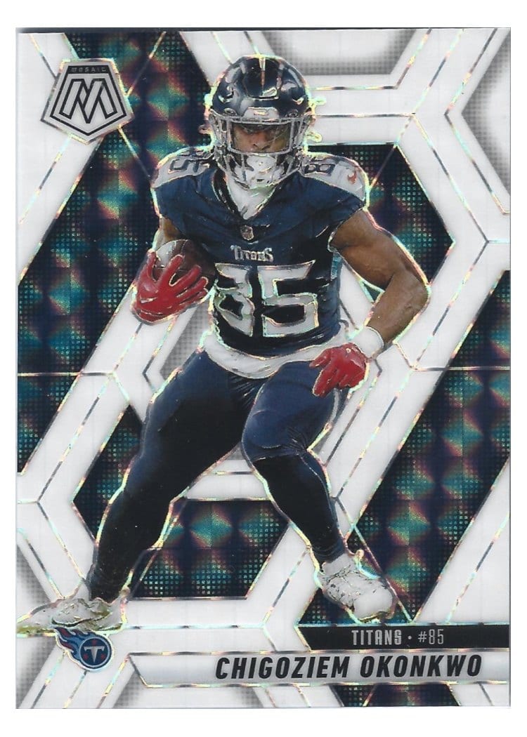 2025 Panini Mosaic Base Set Chigoziem Okonkwo White #115 card