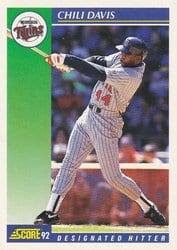 1992 Score Base Set Chili Davis #94 card