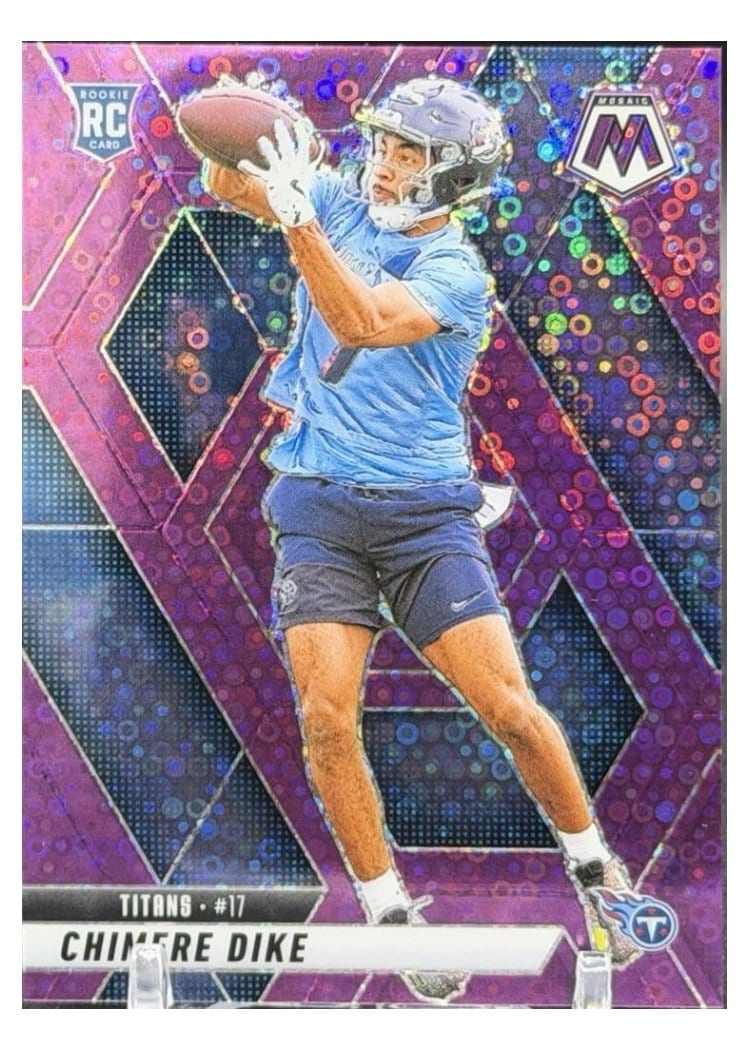 2025 Panini Mosaic Base Set Chimere Dike No Huddle Purple #356 card