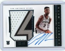 2018 Panini National Treasures Chimezie Metu #143 card