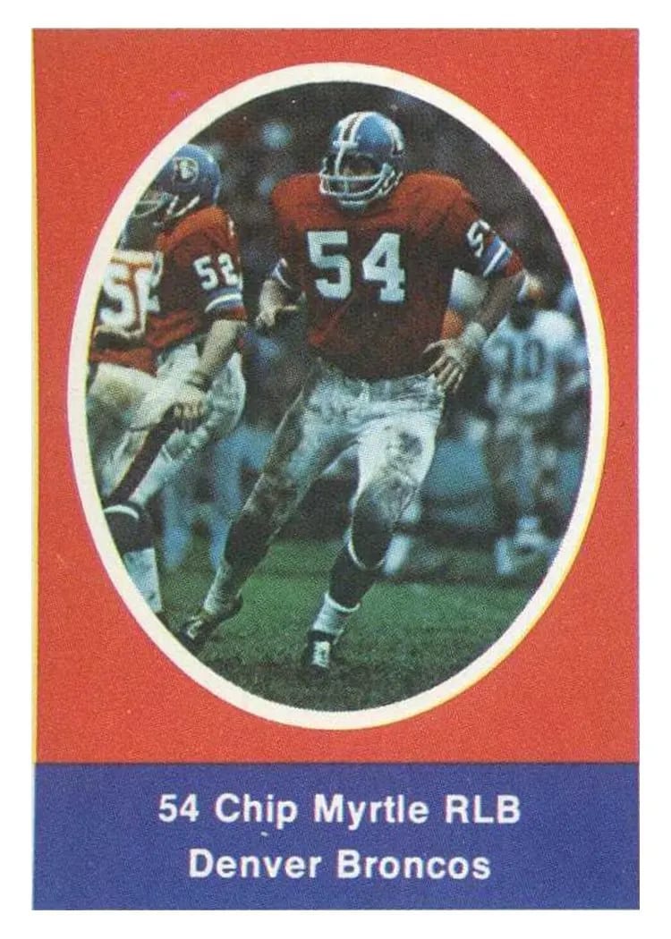 1972 Sunoco Stamps Chip Myrtle card