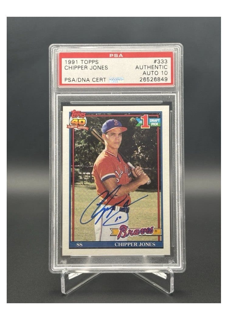 1991 Topps Base Set Chipper Jones #333 card
