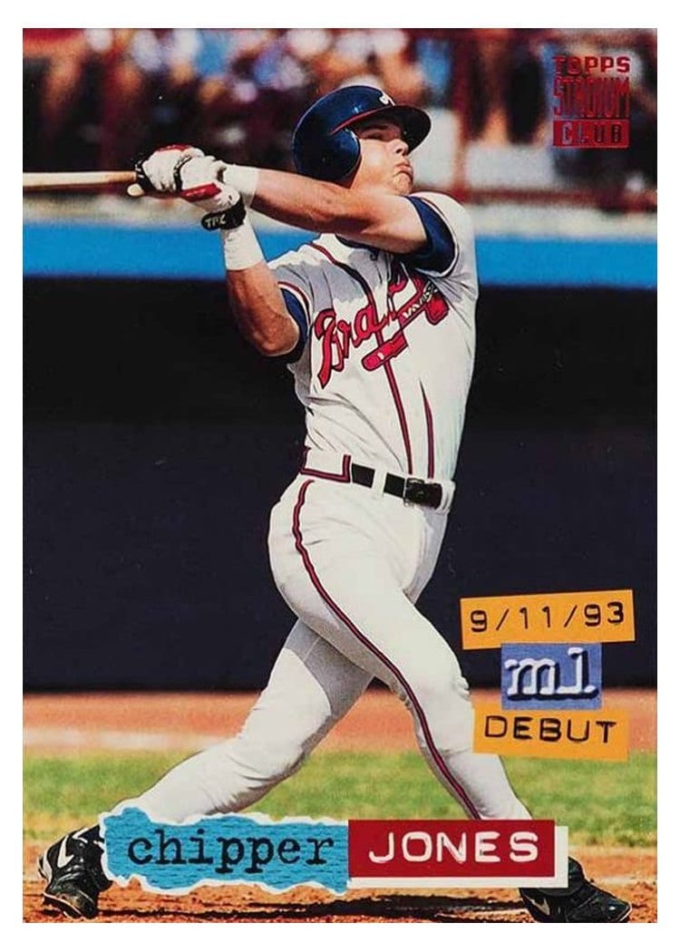 1994 Stadium Club Base Set Chipper Jones #638 card