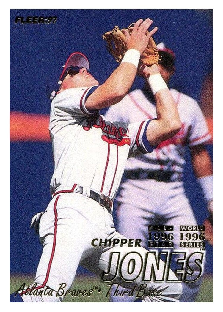 1997 Fleer Base Set Chipper Jones #258 card