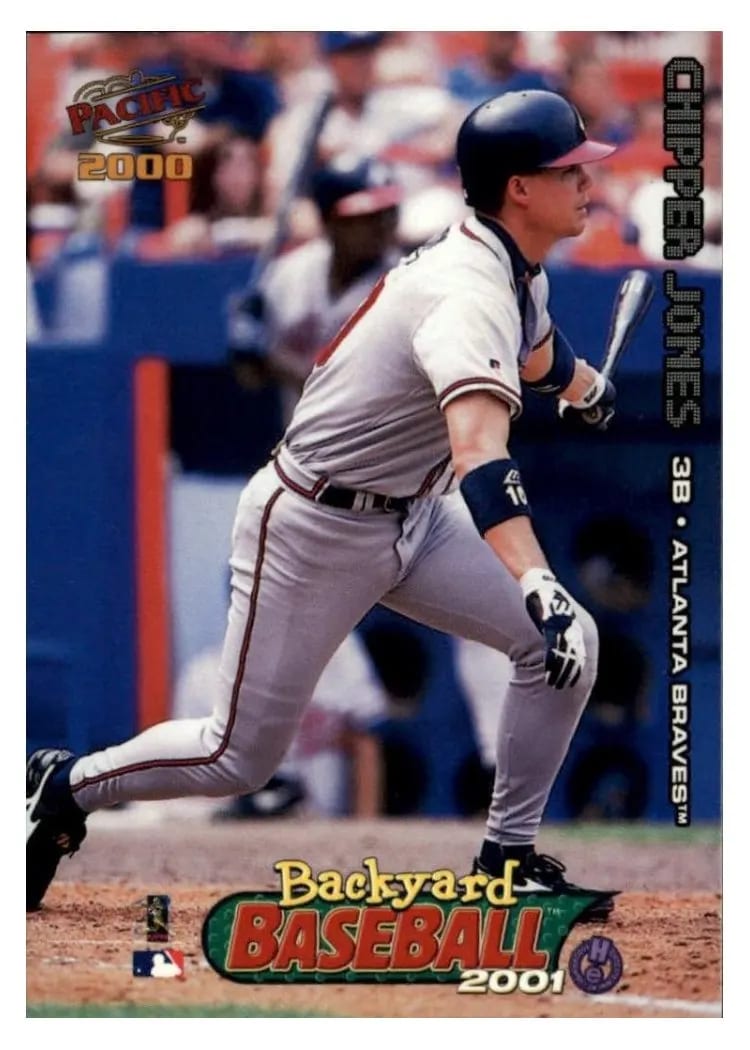 2000 Pacific Backyard Baseball Chipper Jones card