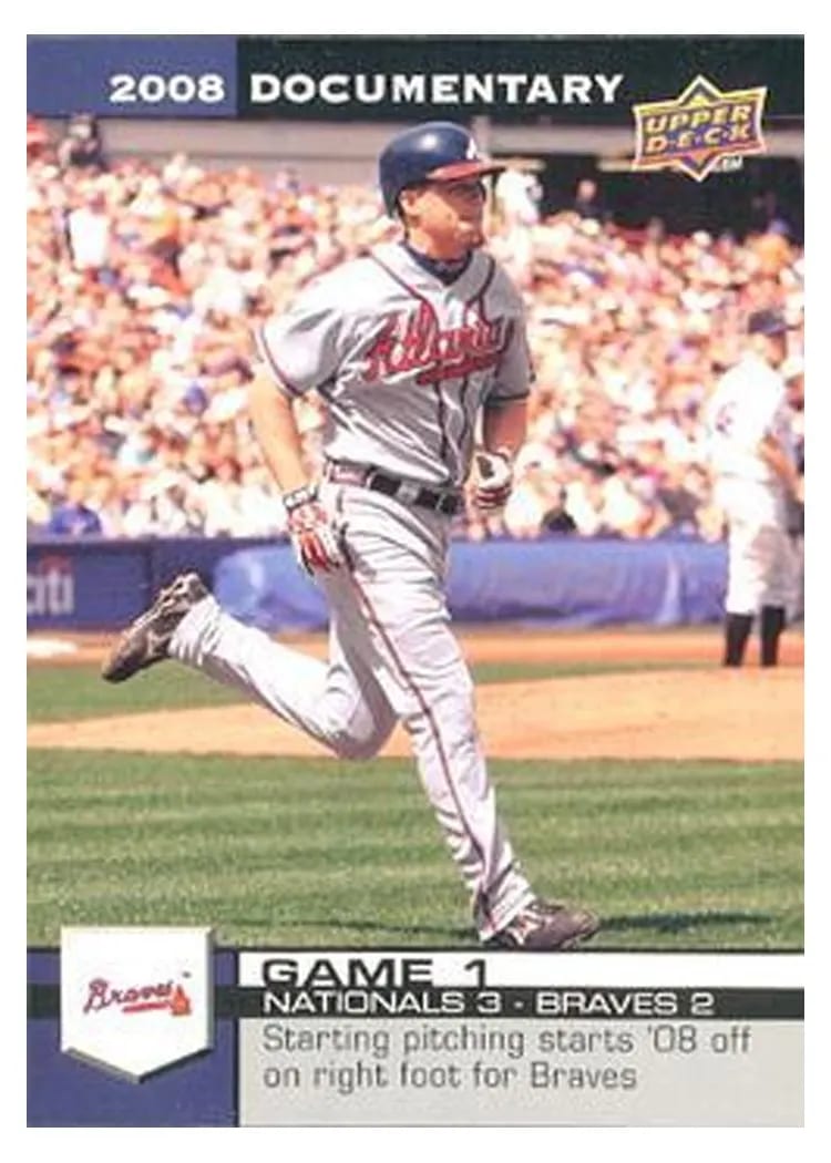 2008 Upper Deck Documentary Chipper Jones #21 card