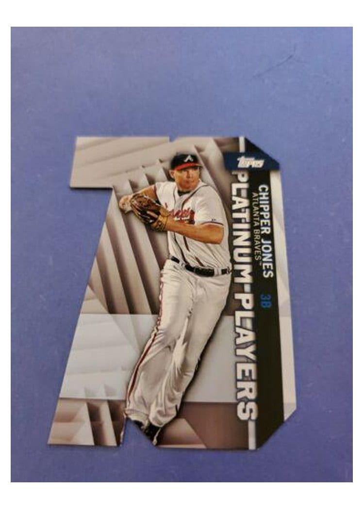 2021 Topps Platinum Players Die-Cut Autographs Chipper Jones #PDC-35 card