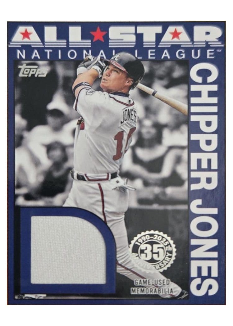 2025 Topps 1990 Topps Baseball All-Star Relics Chipper Jones #90ASR-CJ