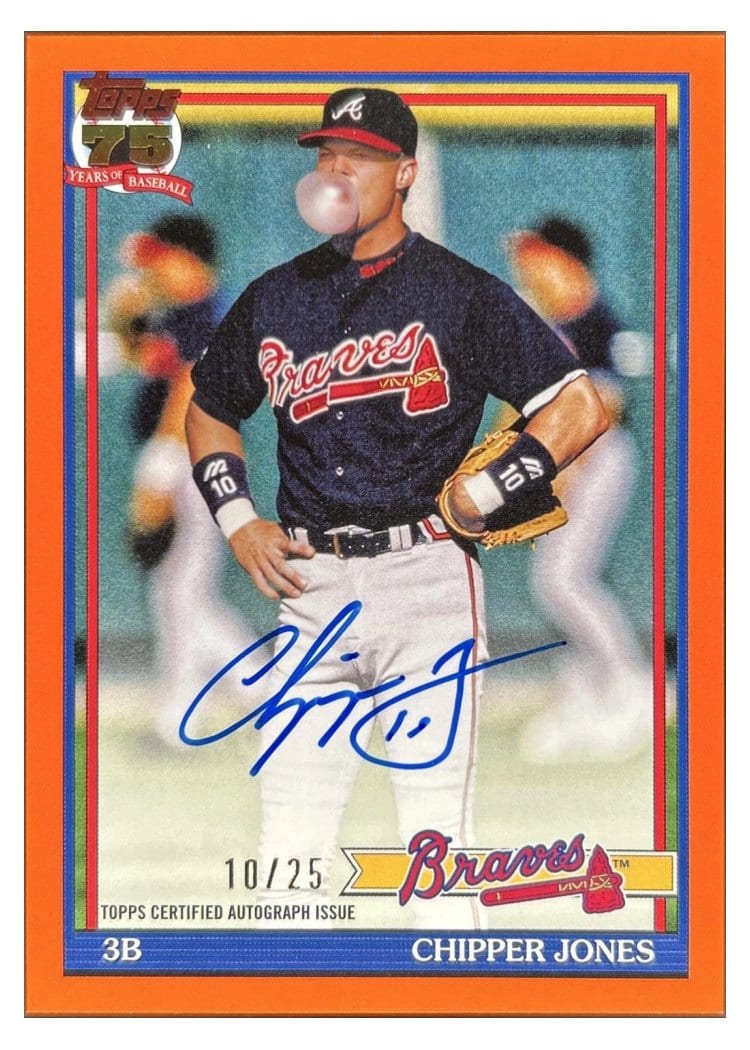 2026 Topps 1991 Topps Autographs Chipper Jones #91A-CJ card