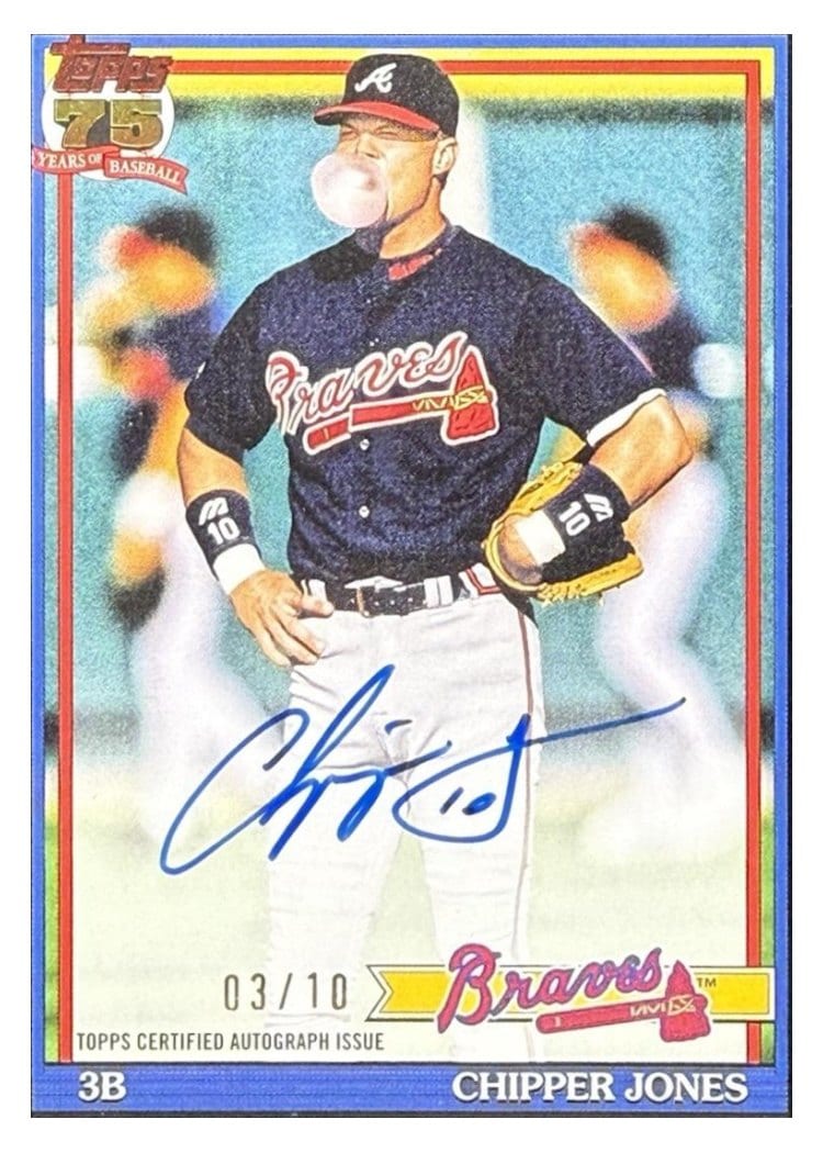 2026 Topps 1991 Topps Autographs Chipper Jones #91A-CJ card