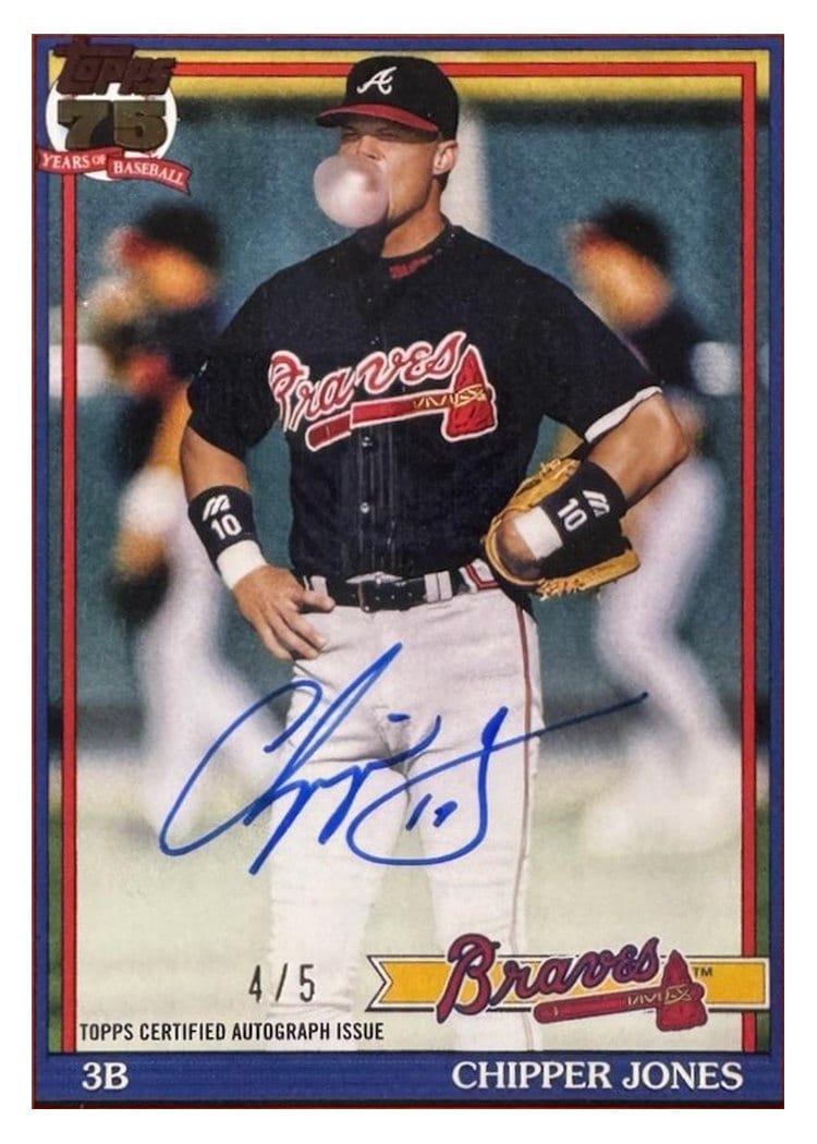 2026 Topps 1991 Topps Autographs Chipper Jones #91A-CJ card