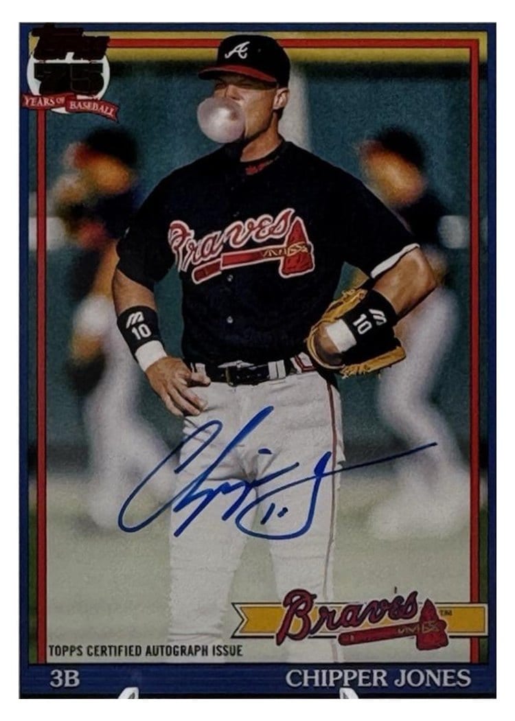2026 Topps 1991 Topps Autographs Chipper Jones #91A-CJ card
