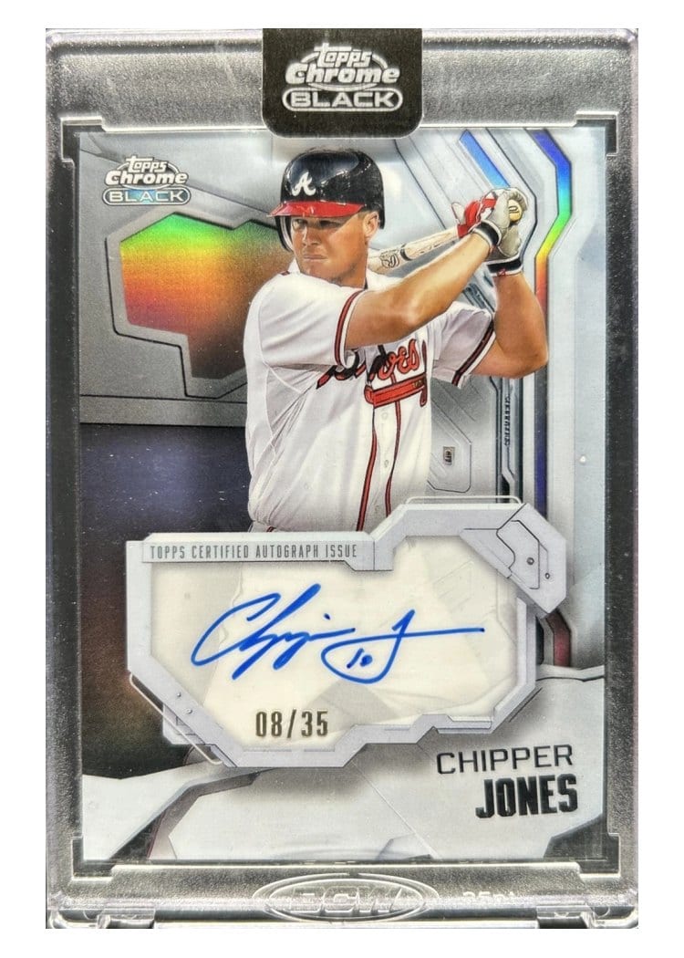 2026 Topps Chrome Black Ivory Autographs Chipper Jones #IVA-CJ card