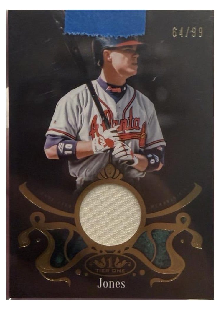 2026 Topps Tier One Shadow Relics Chipper Jones #SR-CJ card