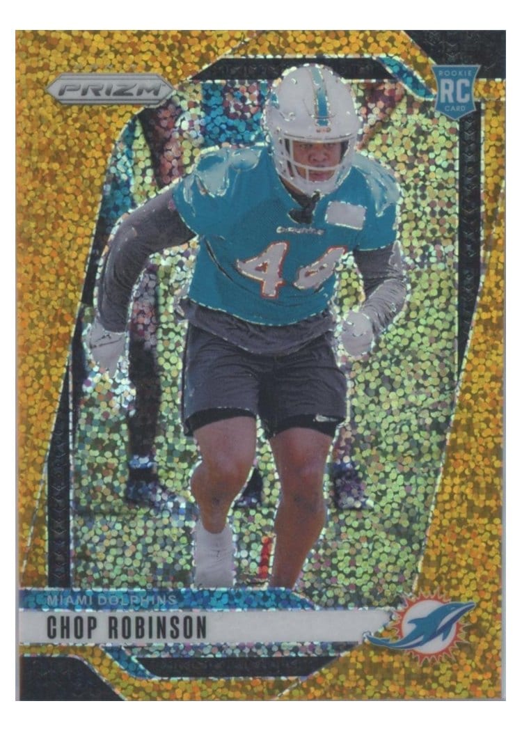 2024 Panini Prizm Base Set Chop Robinson Gold Sparkle #319 card