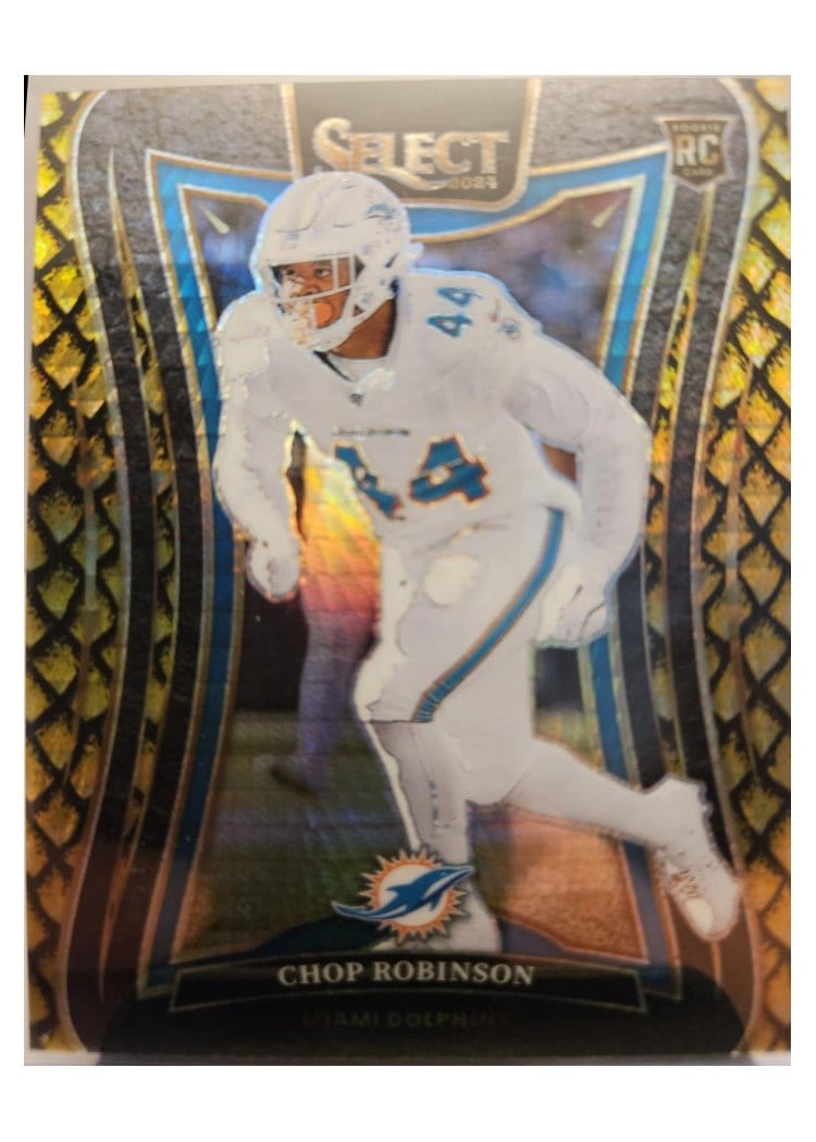 2024 Panini Select Base Set Chop Robinson Gold Dragon Scale Prizm #343 card