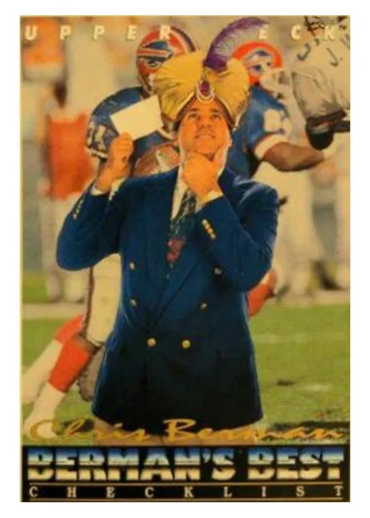 1993 Upper Deck Chris Berman #442 card