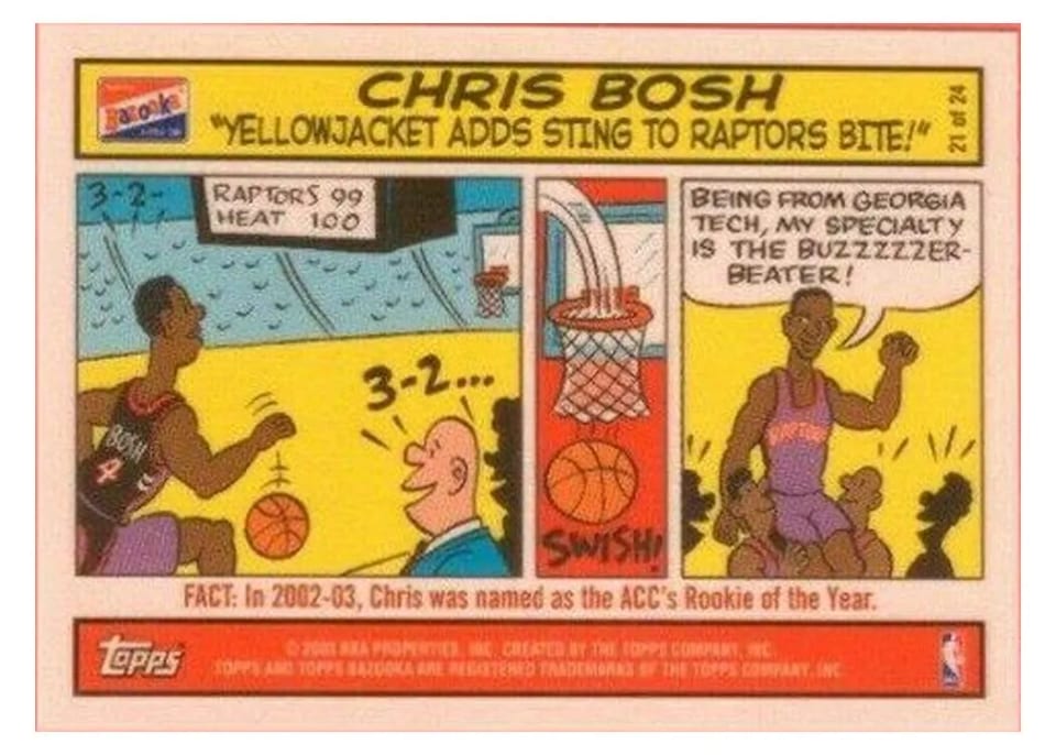 2003 Bazooka Comics Chris Bosh #21 card