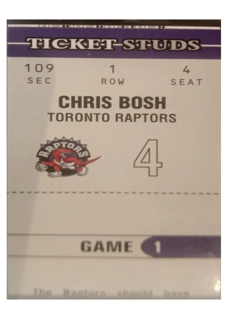 2003 Fleer Authentix Ticket Studs Chris Bosh #5 card