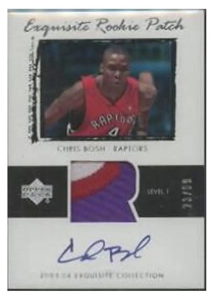 2003 UD Exquisite Collection Chris Bosh Autograph Patch #75