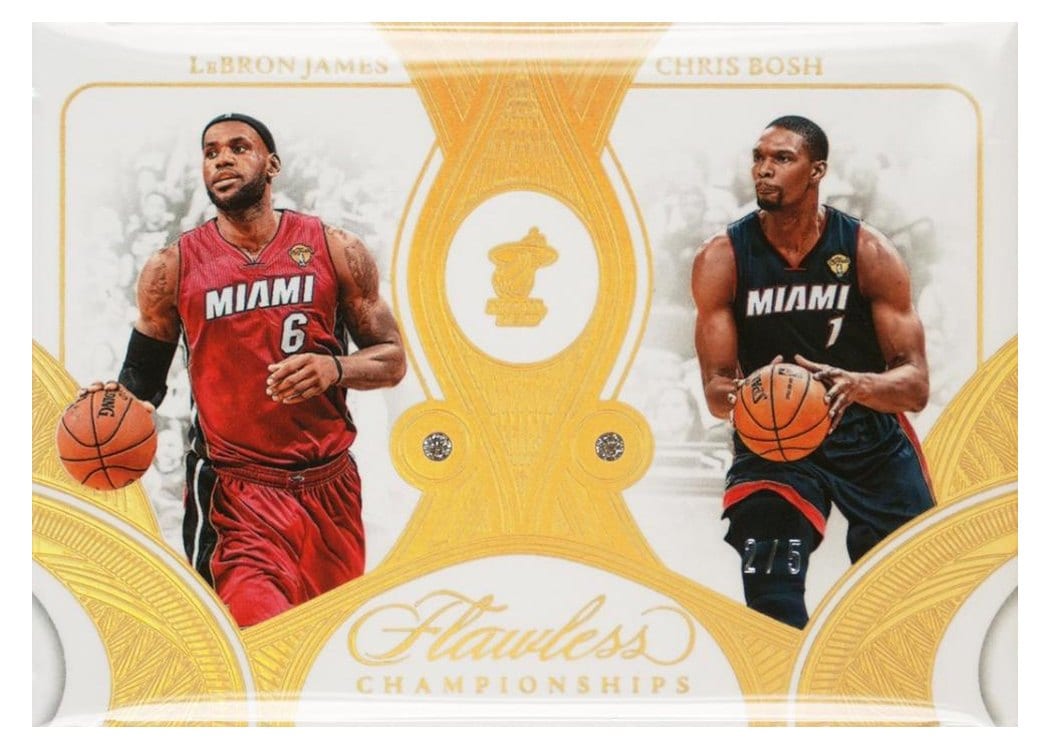 2024-25 Panini Flawless Base Gems Chris Bosh/LeBron James #172 card