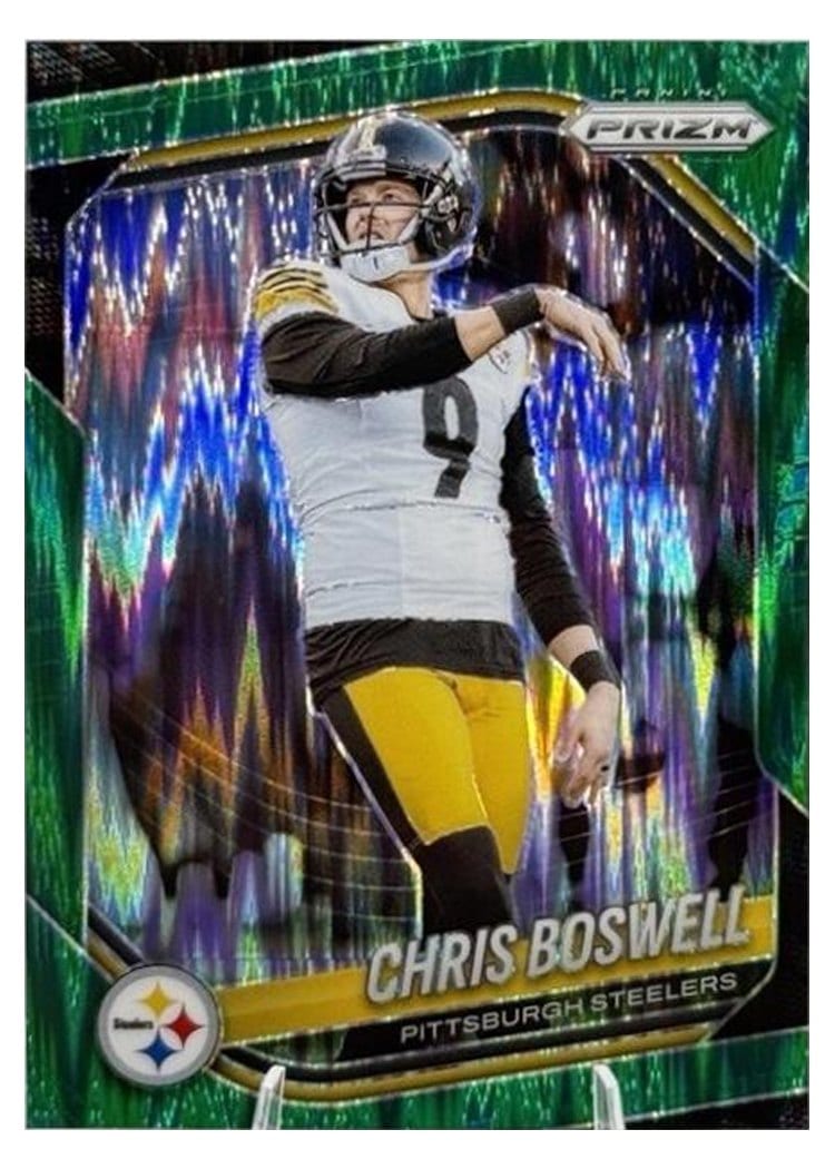 2025 Panini Prizm Base Set Chris Boswell Green Flash #174 card