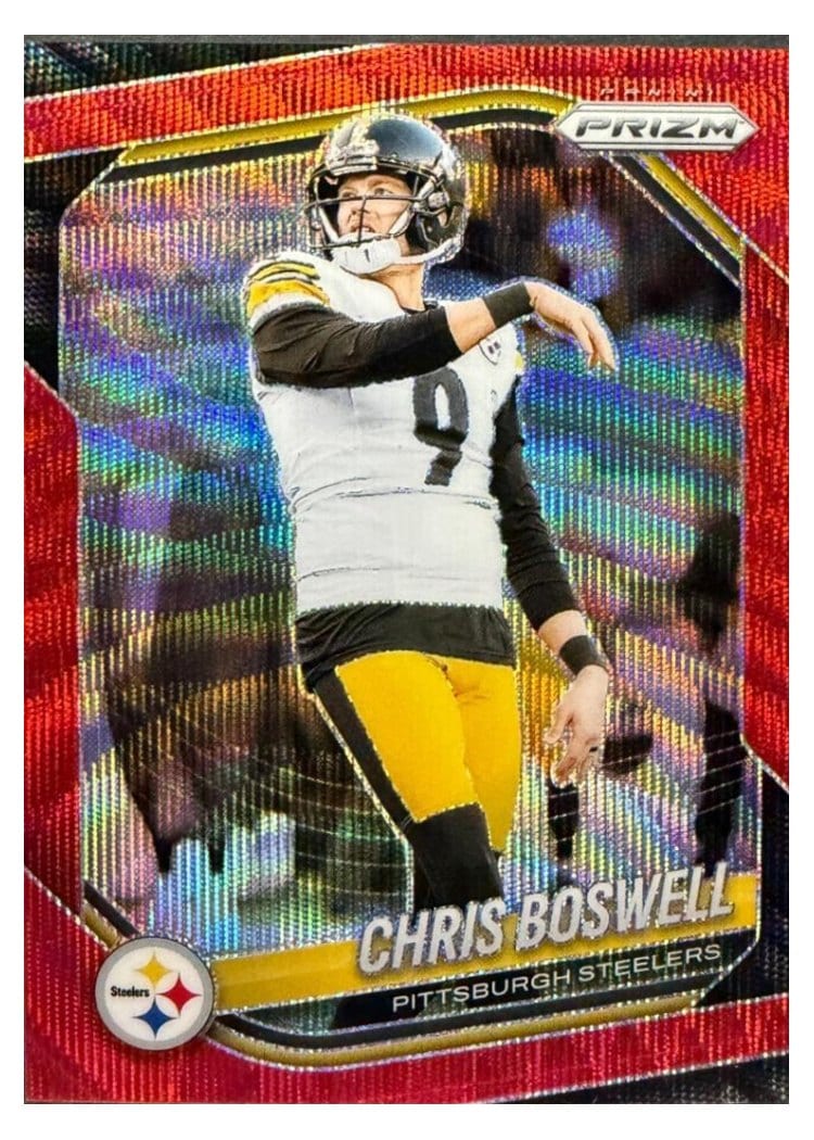 2025 Panini Prizm Base Set Chris Boswell Red Wave #174 card