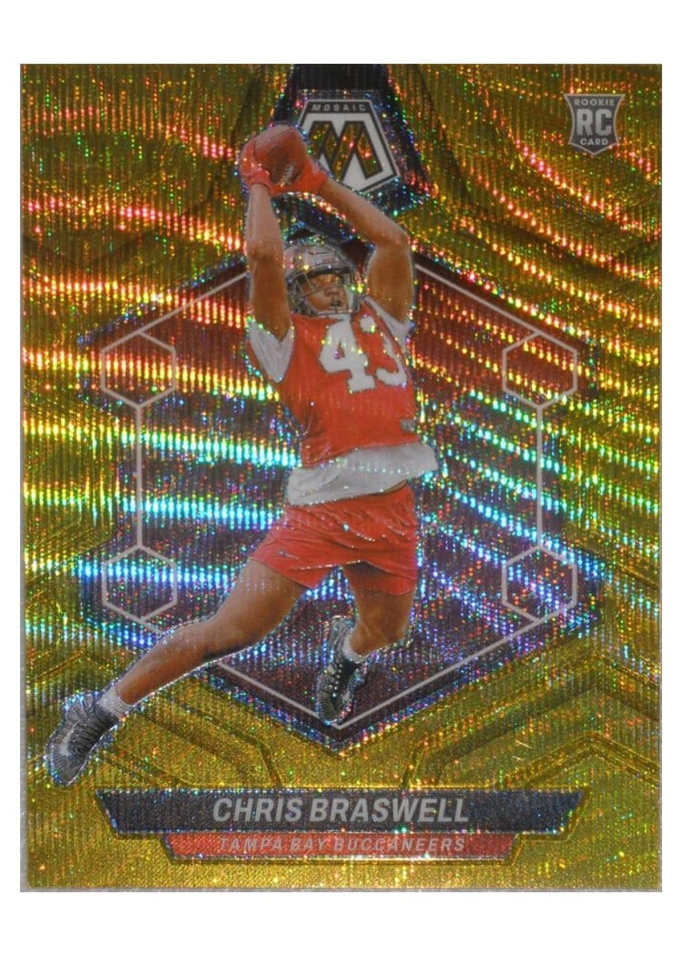 2024 Panini Mosaic Base Set Chris Braswell Gold Wave #354 card