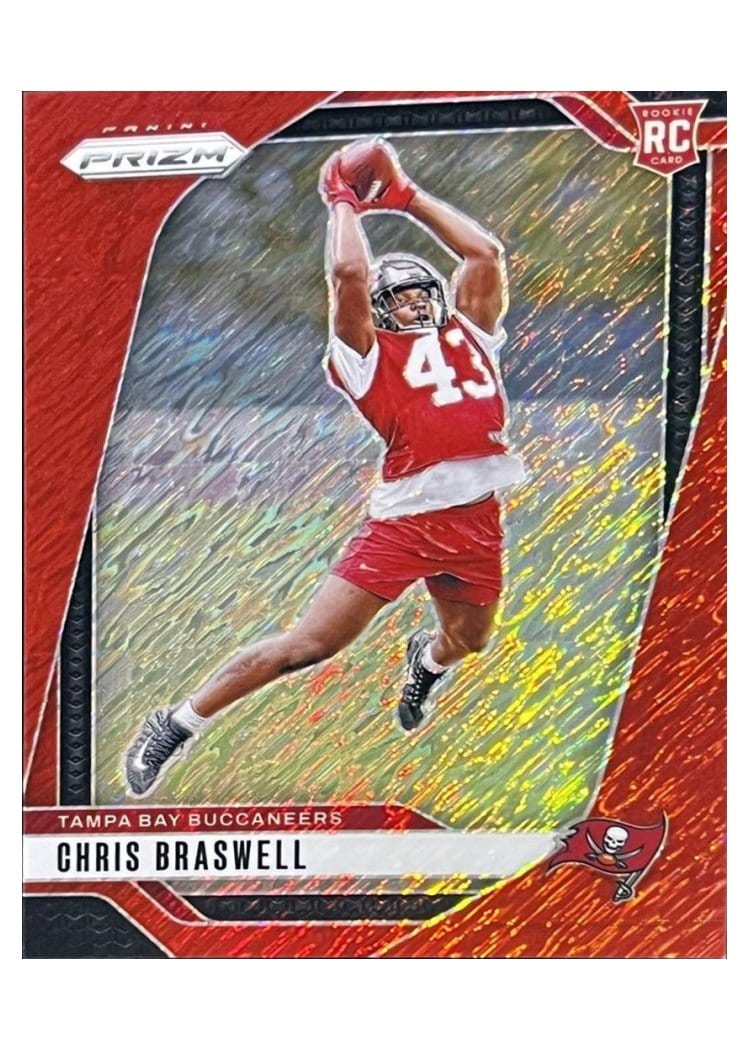 2024 Panini Prizm Base Set Chris Braswell Red Shimmer #320 card