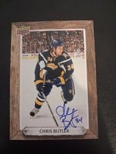 2024-25 Upper Deck Engrained Icons Beehive Portrait Signatures Chris Butler #BH-CB card