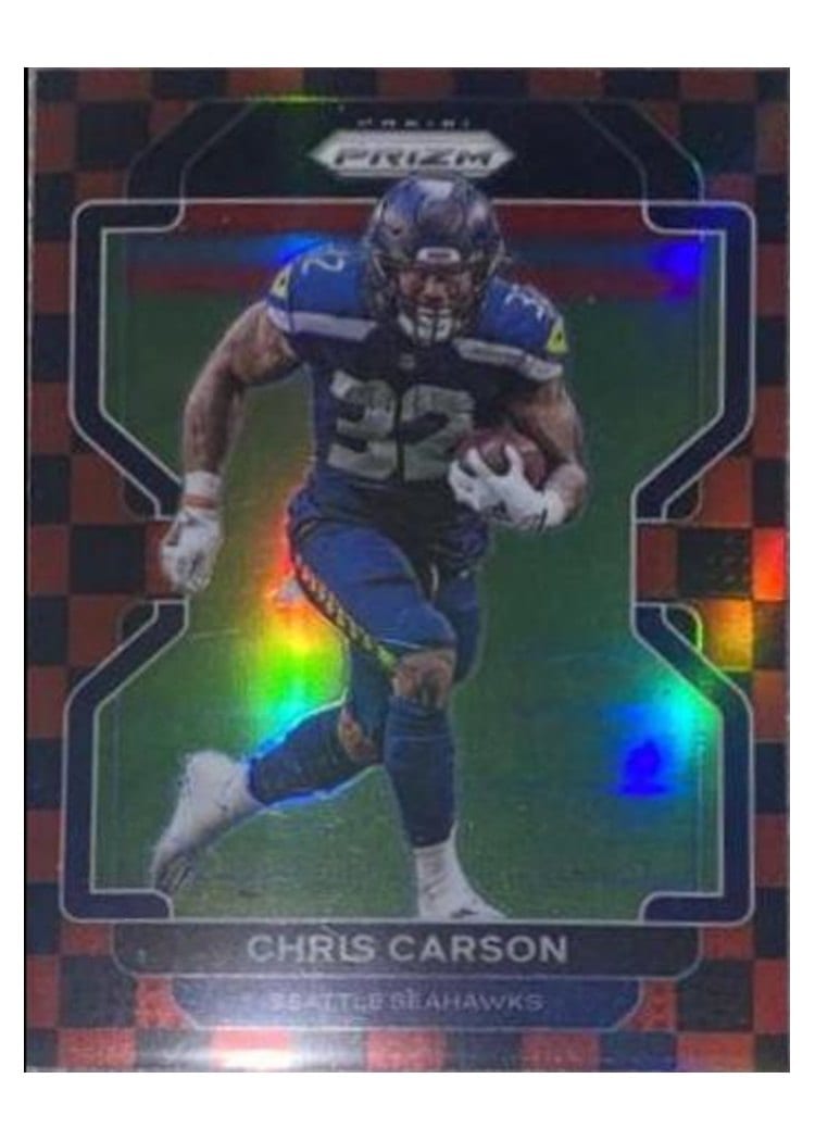 2021 Panini Prizm Base Set Chris Carson #46 card