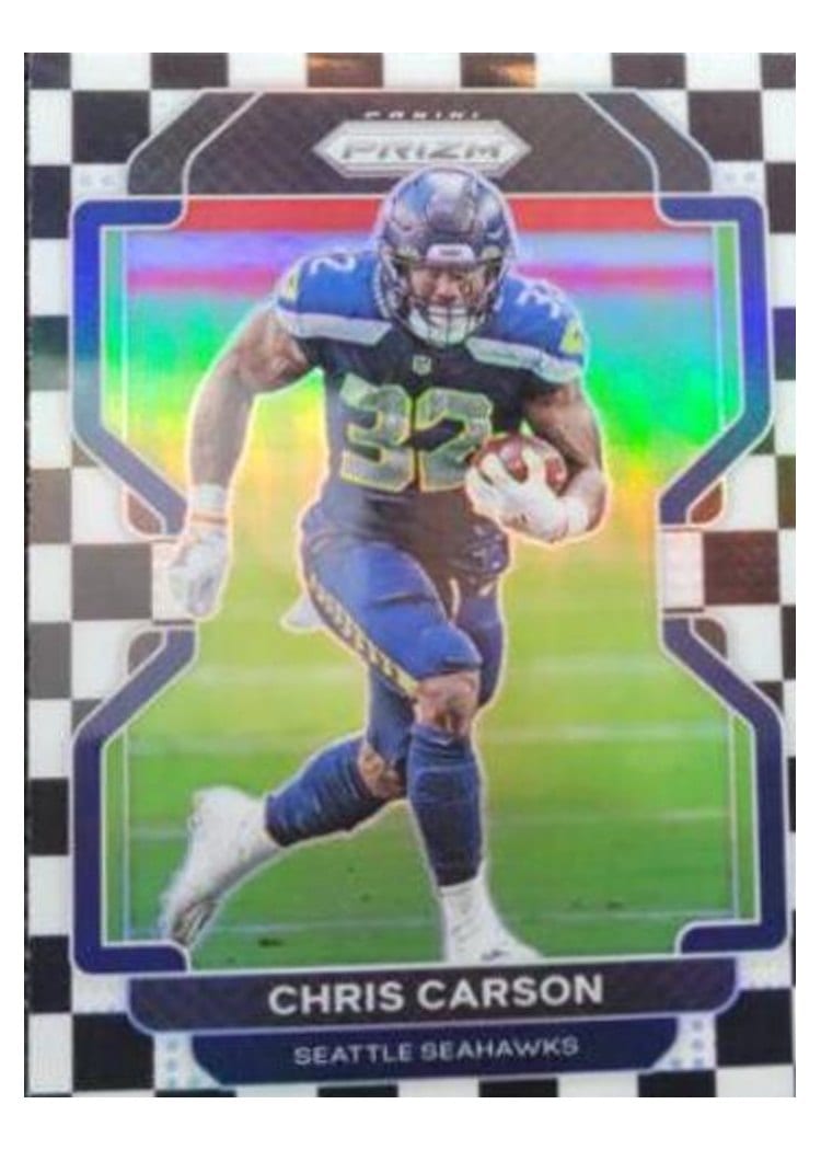 2021 Panini Prizm Base Set Chris Carson #46 card
