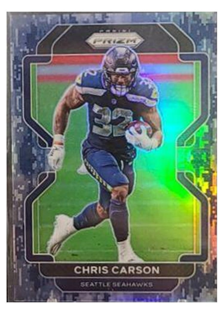 2021 Panini Prizm Base Set Chris Carson #46 card