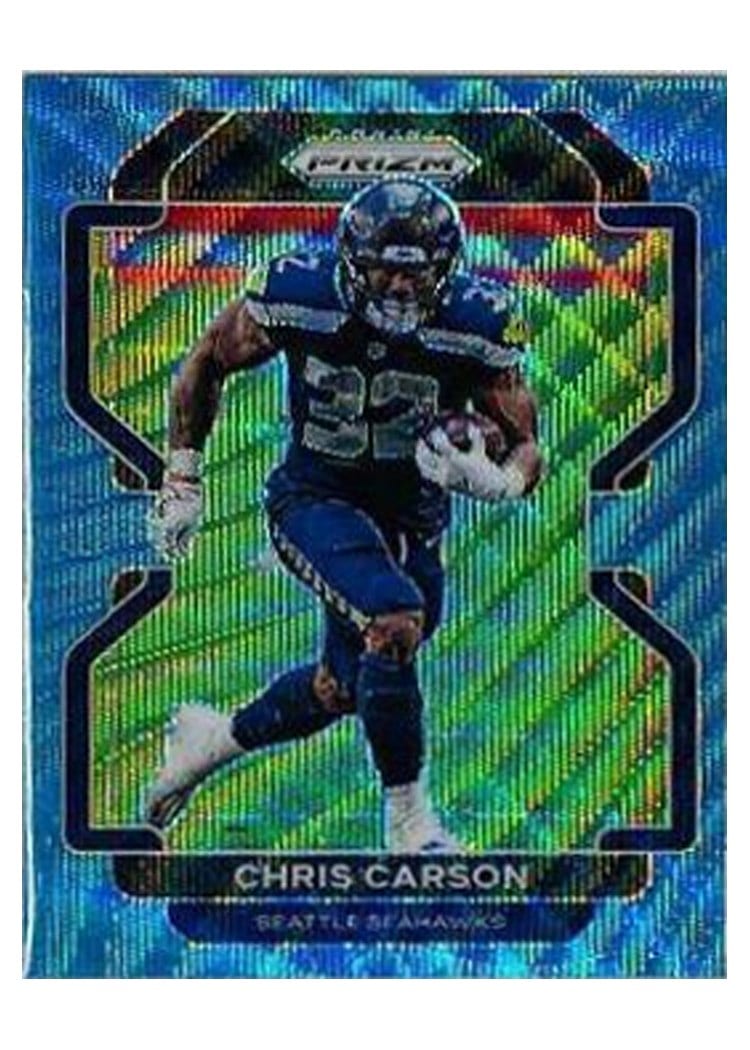 2021 Panini Prizm Base Set Chris Carson #46 card