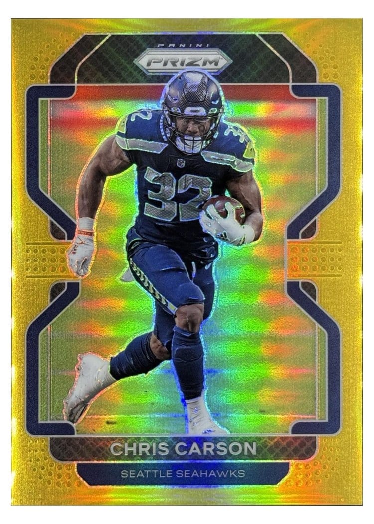 2021 Panini Prizm Base Set Chris Carson #46 card