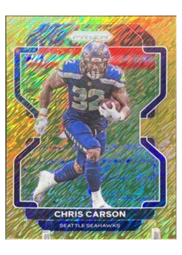 2021 Panini Prizm Base Set Chris Carson #46 card