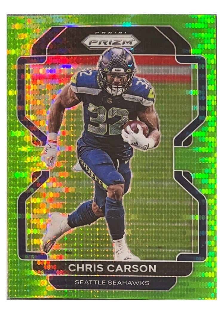 2021 Panini Prizm Base Set Chris Carson #46 card