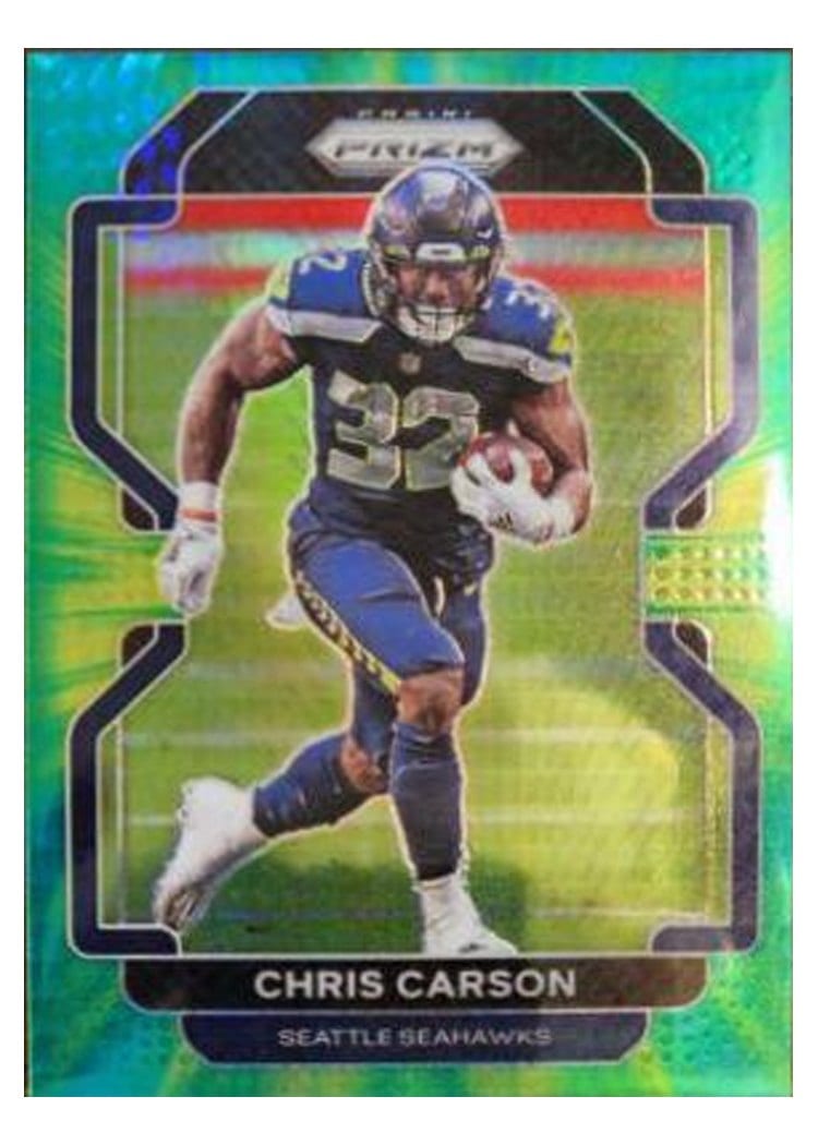 2021 Panini Prizm Base Set Chris Carson #46 card