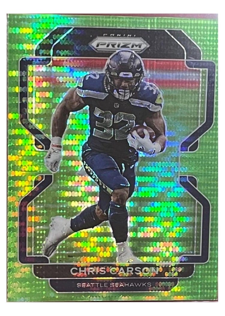 2021 Panini Prizm Base Set Chris Carson #46 card