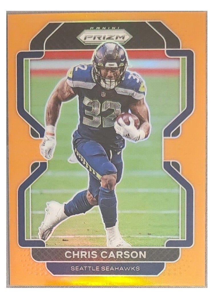 2021 Panini Prizm Base Set Chris Carson #46 card
