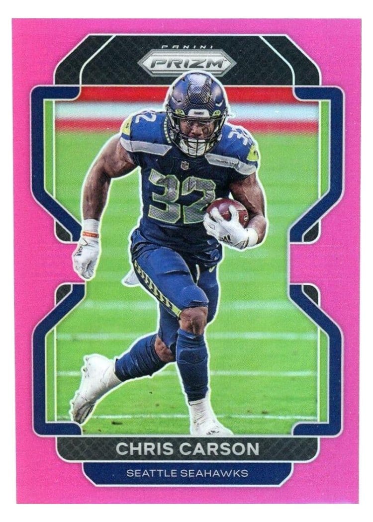 2021 Panini Prizm Base Set Chris Carson #46 card
