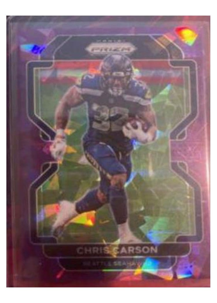 2021 Panini Prizm Base Set Chris Carson #46 card