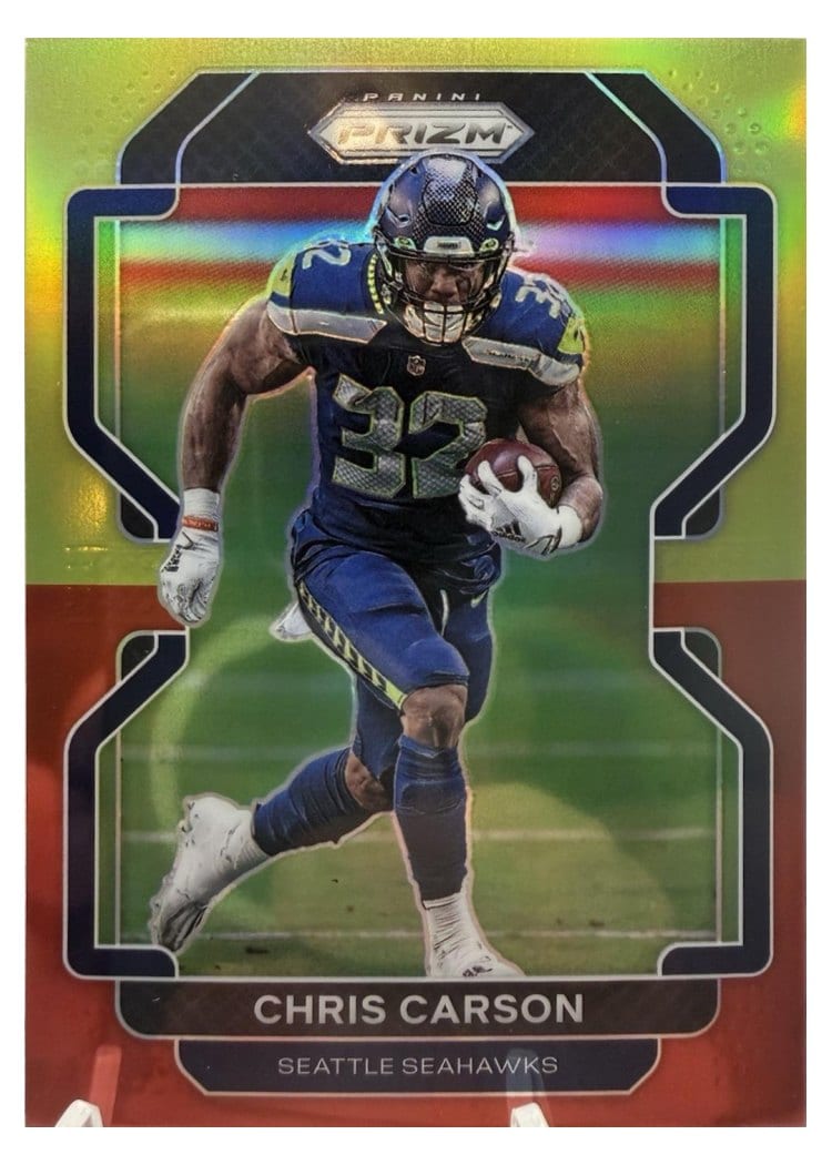2021 Panini Prizm Base Set Chris Carson #46 card