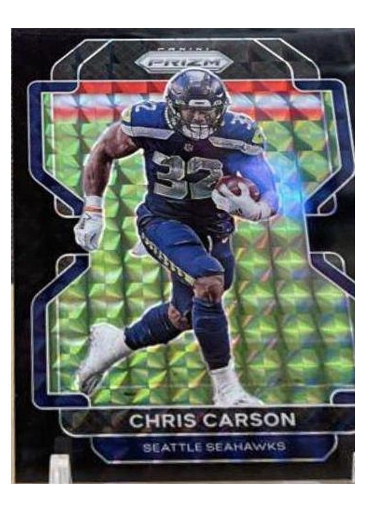 2021 Panini Prizm Base Set Chris Carson #46 card