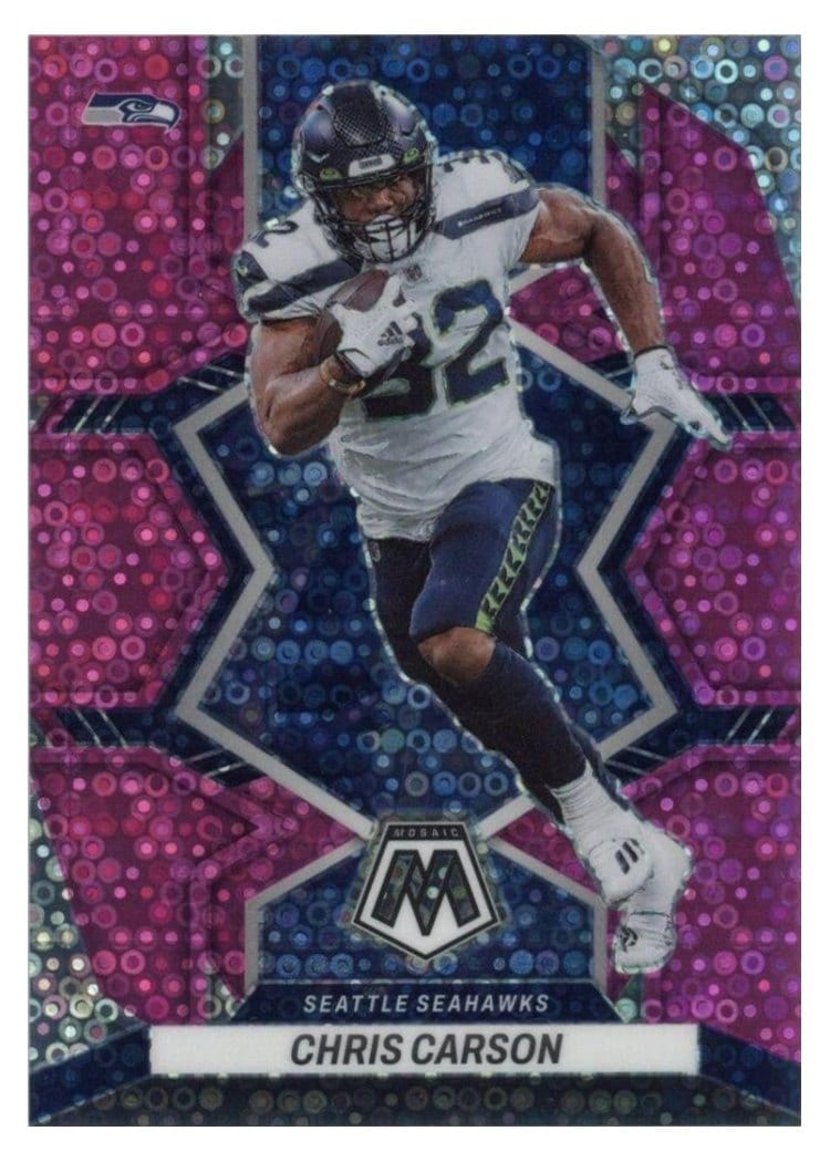 2022 Panini Mosaic Base Set Chris Carson #219 card
