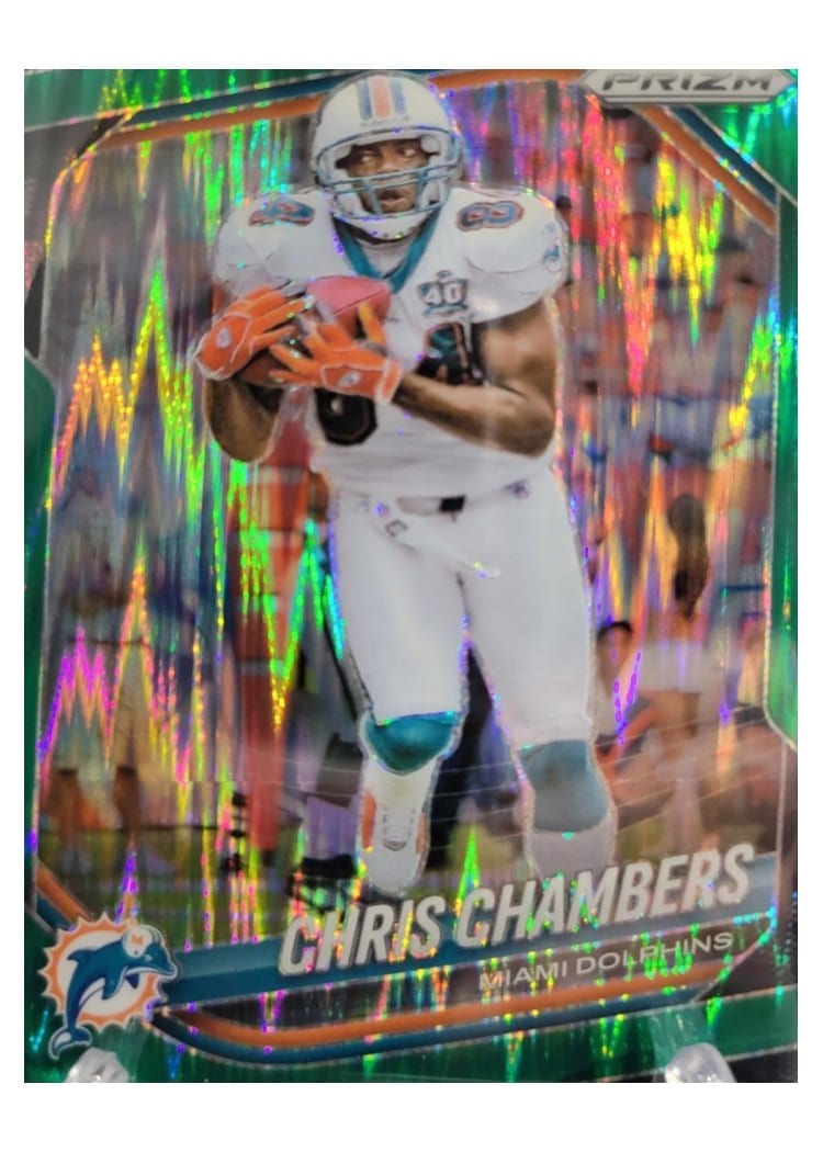 2025 Panini Prizm Base Set Chris Chambers Green Flash #107 card