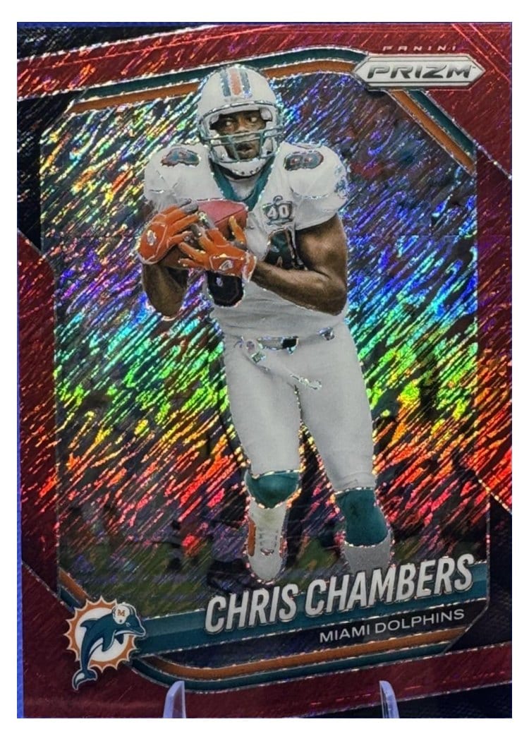 2025 Panini Prizm Base Set Chris Chambers Red Shimmer #107 card