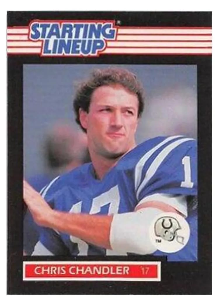 1989 Kenner Starting Lineup Chris Chandler card